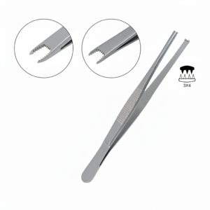 Thumb Tissue Forceps 3×4 Teeth 5.5″ | SM5116