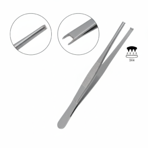 Thumb Tissue Forceps 3×4 Teeth 5″ | SM5115